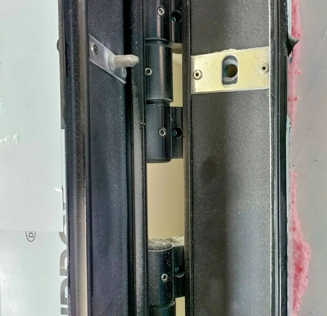 Fire door close up picture