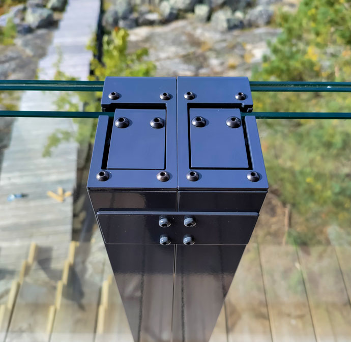 Glass railing details
