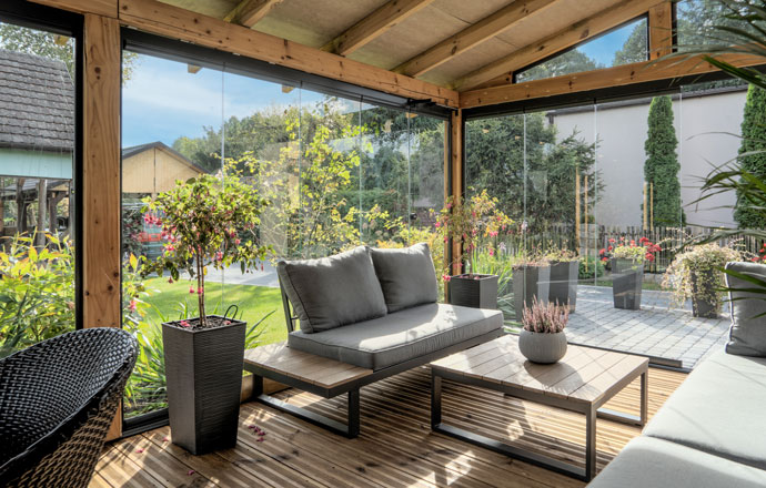 Cozy enclosed outdoor space
